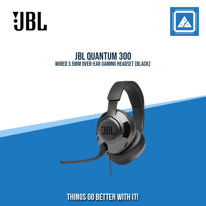 JBL QUANTUM 300 WIRED 3.5MM OVER-EAR GAMING HEADSET (BLACK) JBL QUANTUM 300 WIRED 3.5MM OVER-EAR GAMING HEADSET (BLACK)